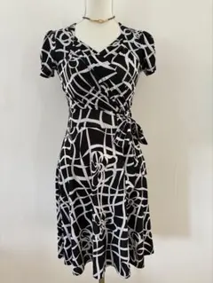 美品！Sadie ワンピース ダイアンフォン風　リボン柄　カシュクール