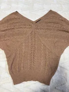 MISCH MASCH ブラウン Vネックニット 38