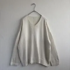 美品 クードシャンス ニット ウール 白 ホワイト 春 トップス ラメ 洗える