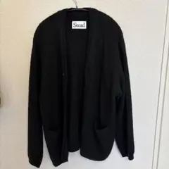 Stead 黒 モヘアカーディガン Mサイズ ポケット付き
