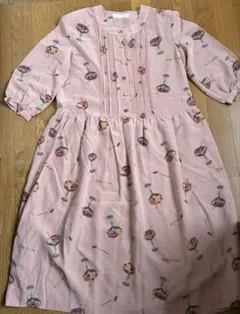 え*ん様 ピンクハウス　サンリオコラボ　マロンクリーム ブーケ柄ワンピース　希少 え*ん様 ピンクハウス サンリオコラボ マロンクリーム ブーケ柄