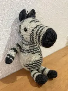 ハンドメイドあみぐるみ 棒針編み　馬　干支午年　気仙沼ゼブラ　オスカー