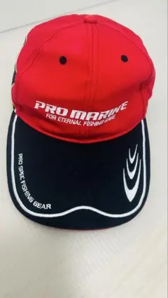 PRO MARINE フィッシングキャップ 帽子 赤黒のサムネイル