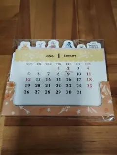 くまのプーさん 卓上カレンダー 2026年1月