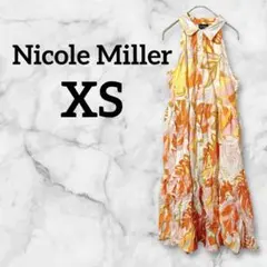 美品✨️ Nicole Miller フラワー ノースリーブワンピース 【XS】のサムネイル