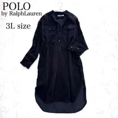 美品✨ポロラルフローレン　コーデュロイシャツドレス　ワンピース　XXLサイズ