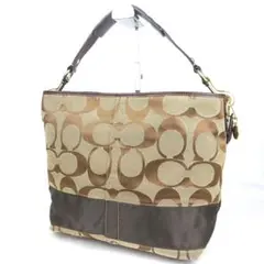 COACH コーチ シグネチャー ワンショルダーバッグ キャンバス レザー