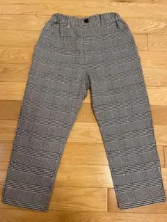 COMME CA ISM チェック柄 ロングパンツ 100A