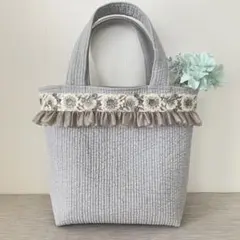 ヌビトートバック　インド刺繍リボントートバック