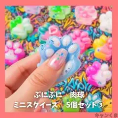ミニ スクイーズ 肉球 ぷにぷに おもちゃ 5個セット③