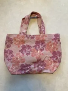 花柄トートバッグ ピンク系