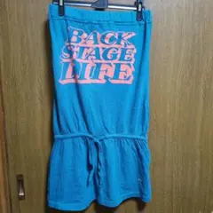 ベアトップ ワンピース 青