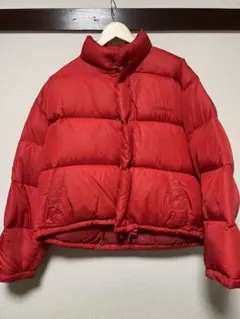 NAF NAFレッド　ダウンジャケット　ショート丈　フランス　90s 訳あり