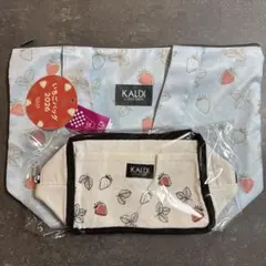 KALDI いちごバッグ 2026 バッグ ＆ 保冷バッグ 2点セット 食品なし