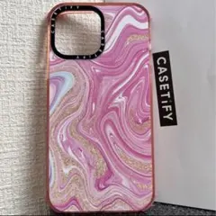 Casetify✨「新品」グリッター＆ピンクマーブル