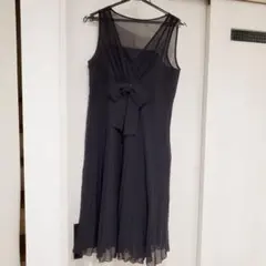 ワンピース パーティードレス　フォーマル 黒 リボン ブラック