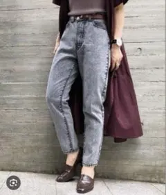 【美品】PAGEBOY ドレスジーンズ　ケミカルデニム
