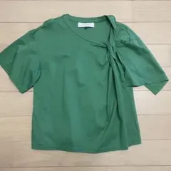 LE CIEL BLEU（ルシェルブルー）ツイストノットTシャツ　グリーンのサムネイル