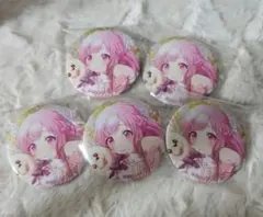 プロセカ　鳳えむ　グリッター缶バッジ　30c 5個セット