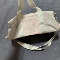hugyourskin ピンク グレー ボストンバッグ ショルダーバッグ - メルカリ
