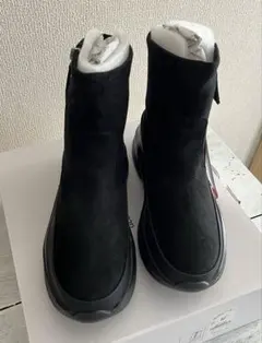 ブラック　エアかる晴雨兼用ボリュームソールブーツ新品未使用のサムネイル