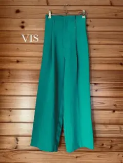 Visビス　ハイウエストワイドパンツ　カジュアルパンツ