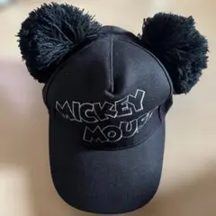 ミッキーマウス ポンポン付きキャップ
