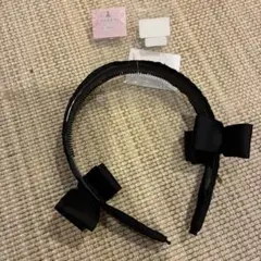 新品！青木美沙子　ニナス　カチューシャ ブラック リボンのサムネイル