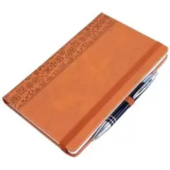 1点限り❤️ Leepie A5 ノート PUレザー A5 手帳 メモ帳 茶