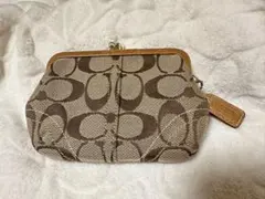 Coach コインケース ベージュ・ブラウン
