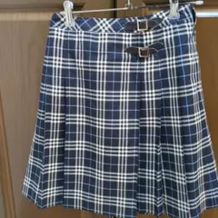 Burberry バーバリー グリーンチェック プリーツスカート ロール