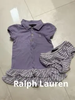 Ralph Lauren 薄紫　ポロワンピース　ワンピース 9M 80 70のサムネイル