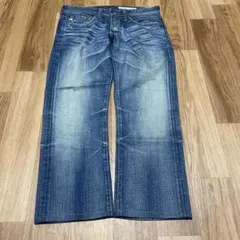 AG デニム　ボタンフライ ヴィンテージ加工　アンクル丈　29インチ鬼ヒゲ