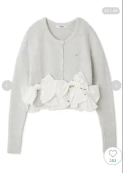 snidel ラメニットリボンモチーフカーディガン