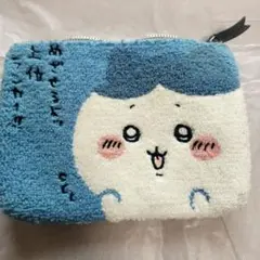 ハチワレ刺繍キャンバスポーチ