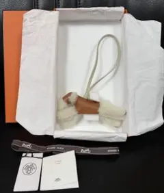新品未使用】HERMES エルメス バディ チャーム オレンジ ノワール