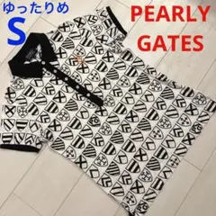PEARLY GATES パーリーゲイツ　レディース　半袖　ポロシャツ　総柄　S