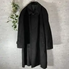 PORT be BANBOO コート 黒 ステンカラーコート カシミヤ 古着