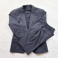 ザラベーシック【M相当】グレー チェック パンツ セットアップ 秋冬 オフィス