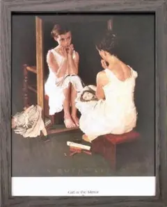 小磯良平、【裁縫する女】、希少な大判額装用画集より、美品、新品額装