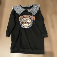 韓国子供服　ビッグカラー　ワンピース