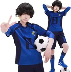 ブルロク Blue＆Lock 蜂楽廻 8番ブルー コスプレ衣装 運動服 M