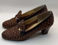 Hogan Shoes 編み込みデザイン パンプス 中ヒール23cm