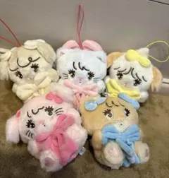 mikko characters　抱きしめおリボンマスコット　5種セット