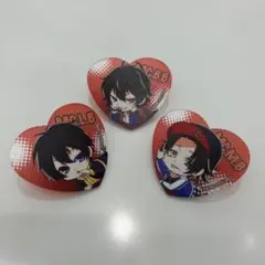 ヒプノシスマイク ハート型ラメアクリルバッジ Buster Bros!!!
