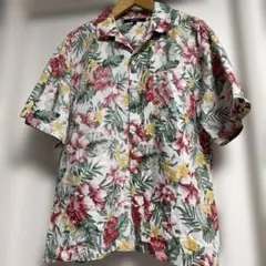 JACKROSE ジャックローズ ボタニカル柄 半袖　シャツ ホワイト系　アロハのサムネイル