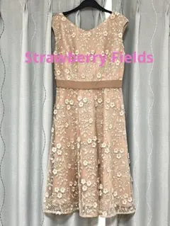 【2点セット】STRAWBERRY FIELDS 刺繍ドレス 淡いピンク&ボレロ