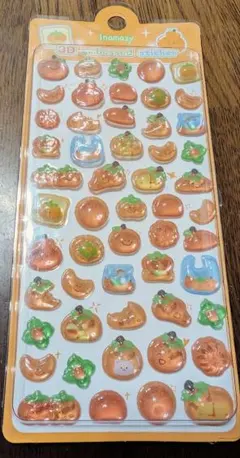 inamazy 3D embossed sticker　ぷっくりシール　オレンジ