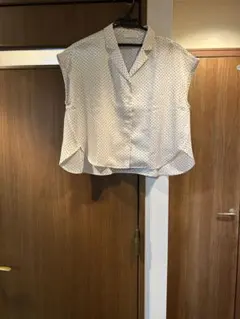 【25SS】 URBAN RESEARCH ROSSドットクロップド開襟ブラウス