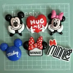 【現品】ディズニーデコパーツ6個セット